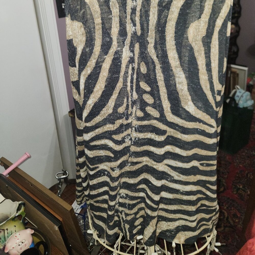 Cullen Knit 2-Piece Twin Set L Zebra  Print Tank + Cardigan - Picture 4 of 7